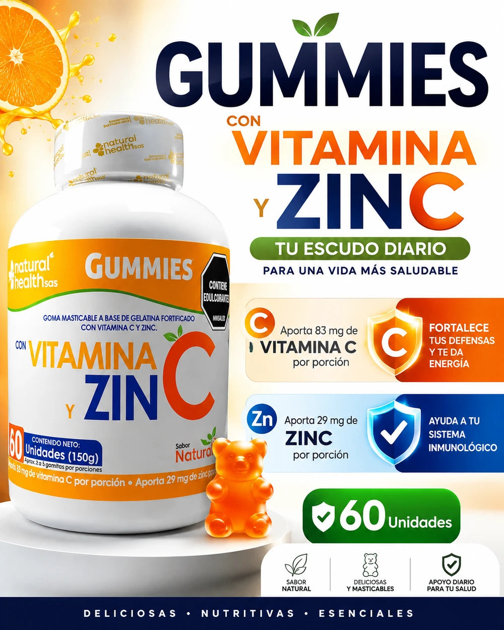 Gomitas Vitamina C Y Zinc